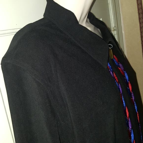 Bob Mackie Wearable Art Black Jacket/Shirt Sz XL - Picture 4 of 8